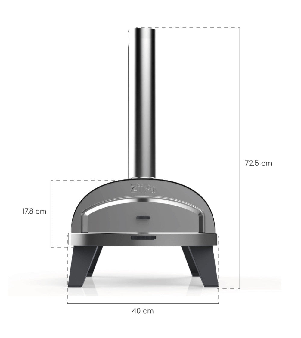 ZiiPa Piana Wood Pellet Pizza Oven with Rotating Stone – Slate