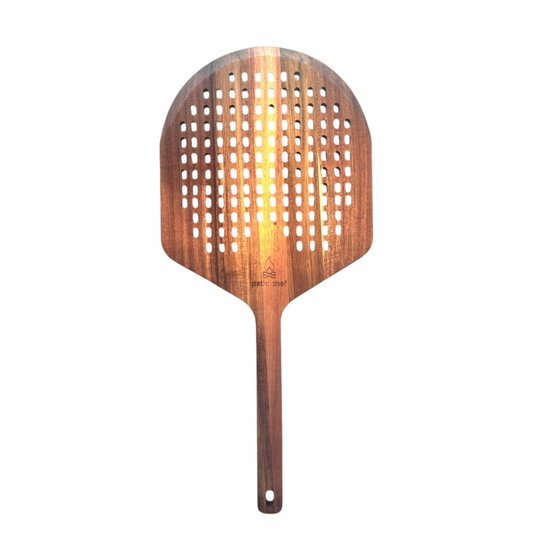 12-Inch Perforated Acacia Wood Pizza Peel