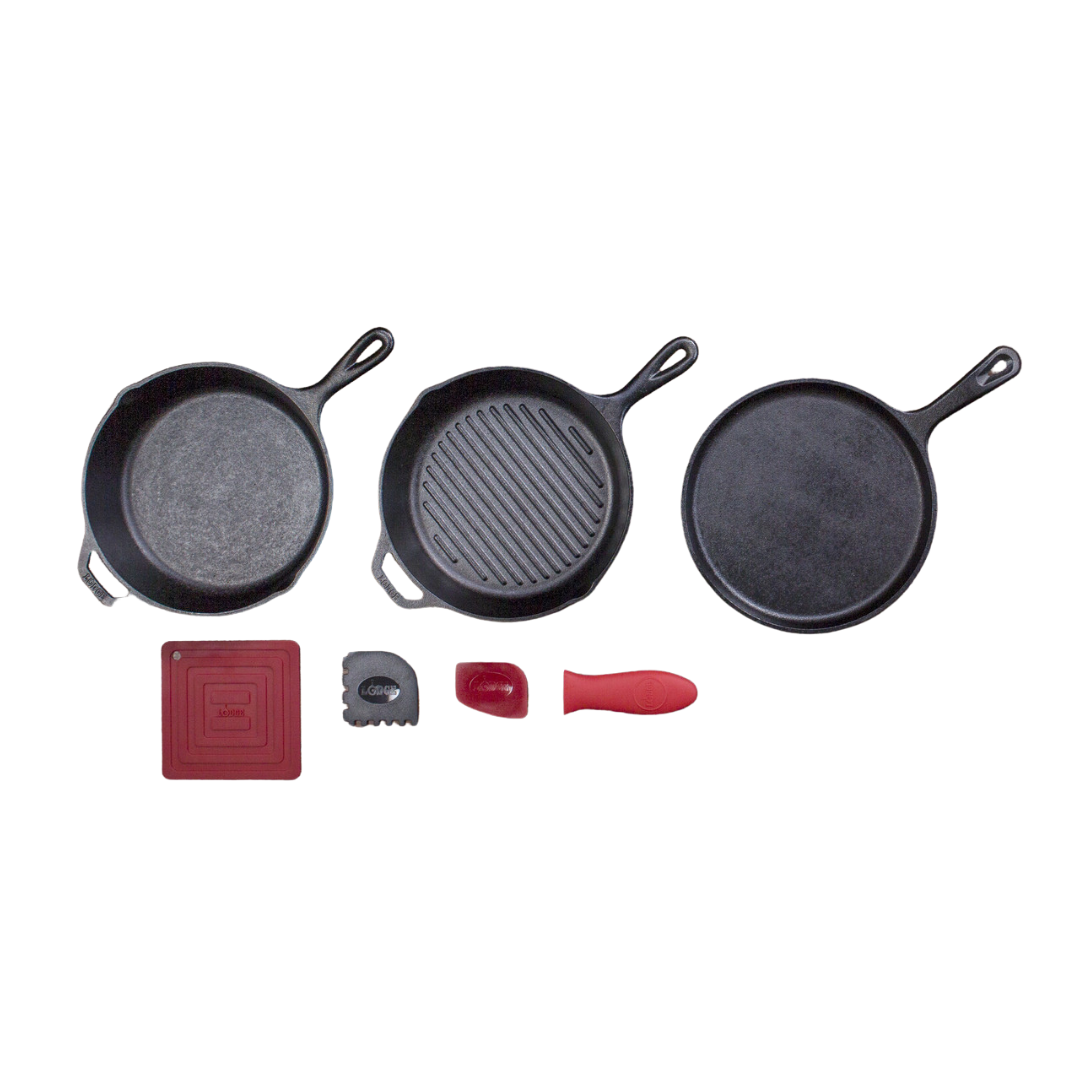 Essential Seasoned Cast Iron Pan Set