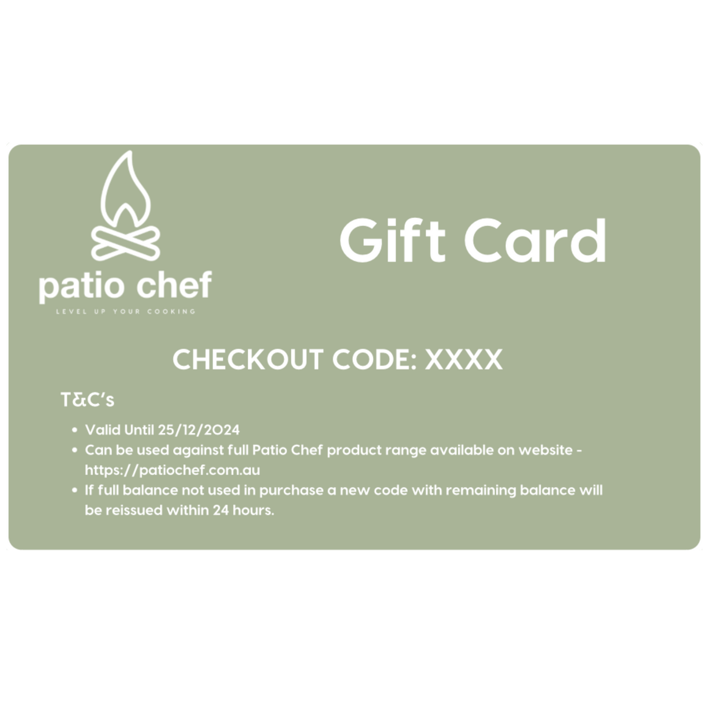 Patio Chef Gift Card