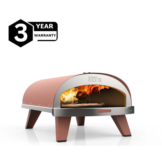 ZiiPa Piana Gas Fired Pizza Oven with Rotating Stone – Terracotta