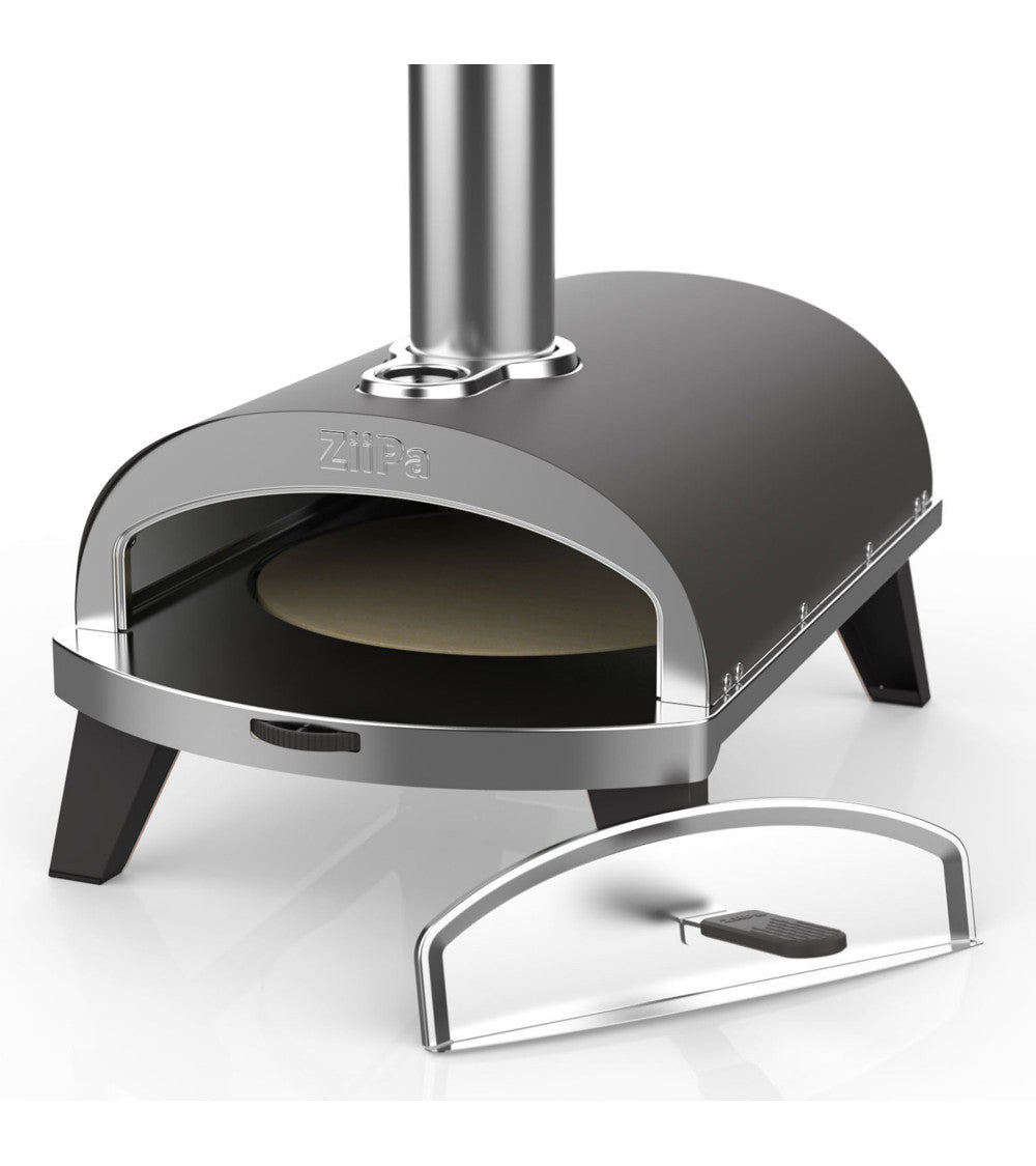 ZiiPa Piana Wood Pellet Pizza Oven with Rotating Stone – Slate