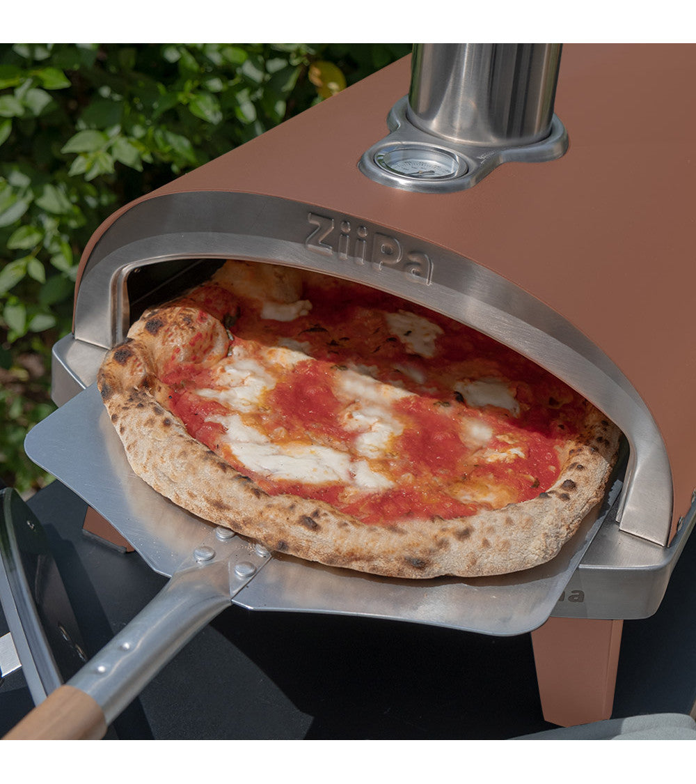 ZiiPa Piana Wood Pellet Pizza Oven with Rotating Stone – Terracotta