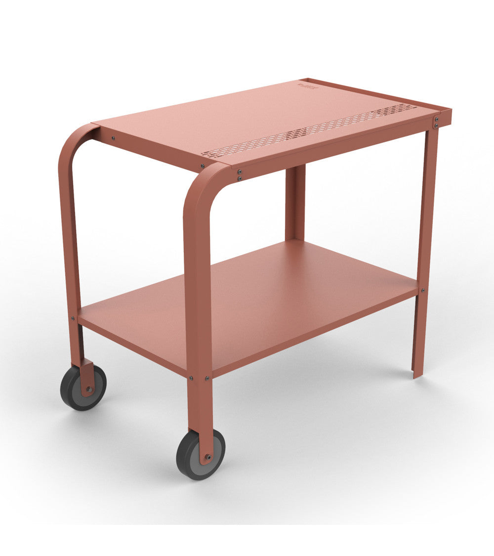 ZiiPa Vallone Garden Trolley with Shelf – Terracotta