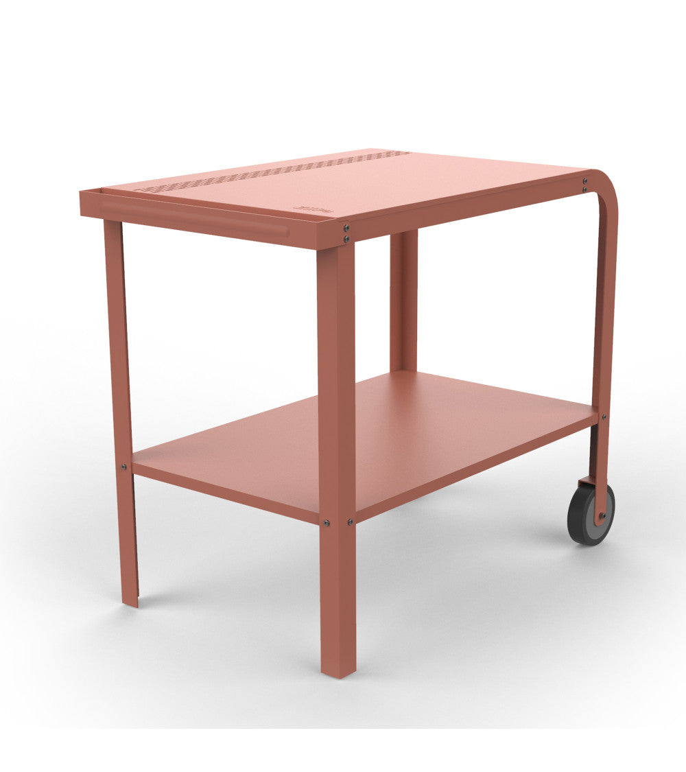 ZiiPa Vallone Garden Trolley with Shelf – Terracotta